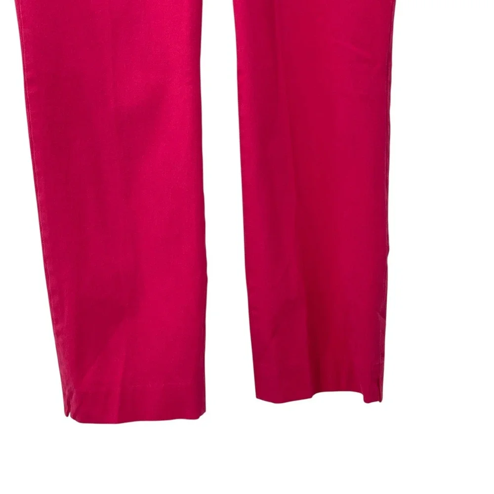 J. Crew Remi Women's Fushia Bi-Stretch Cotton Ankle Crop Pant Back Seam Size 6‎